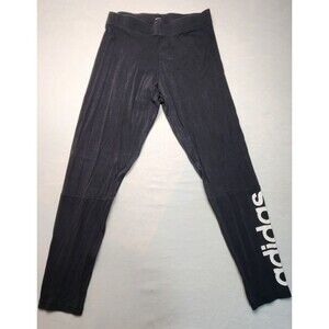 Adidas Leggings Pants Women Medium Spell Out Workout Yoga Stretch